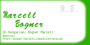 marcell bogner business card